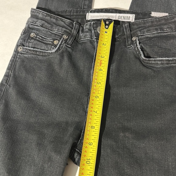 Lovers and Friends Mason Hi-Rise Skinny black sz 24 open knee denim jeans - Picture 4 of 10